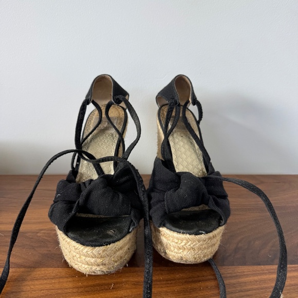 Summer Wedge Black Espadrille - Picture 2 of 7